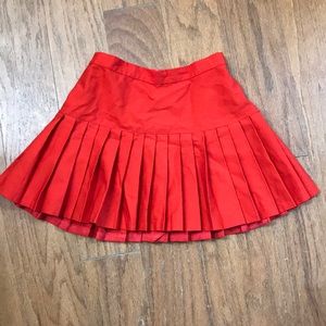 Vintage 1980s red pleated school girl cheer skirt